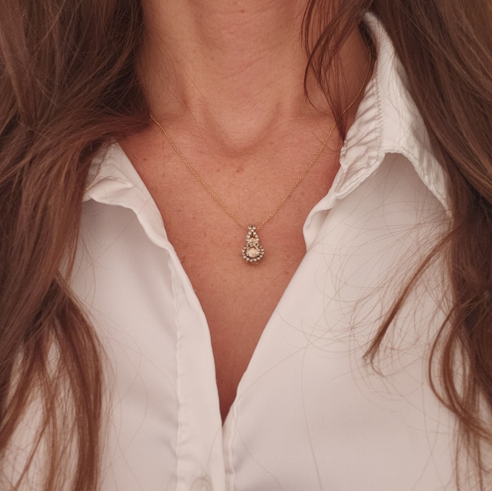 💞Le Vian 14K Dimond Pendant w Chocolate Diamonds - Picture 7 of 16